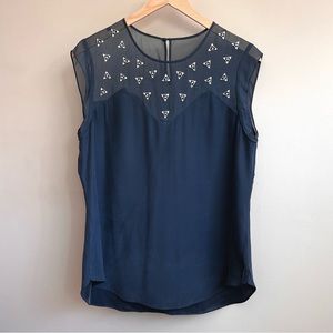 Embellished Silk Blouse 🫐